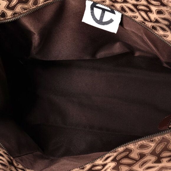 Telfar Shopping Tote Monogram Jacquard with Faux Leather Large Brown - Picture 5 of 6